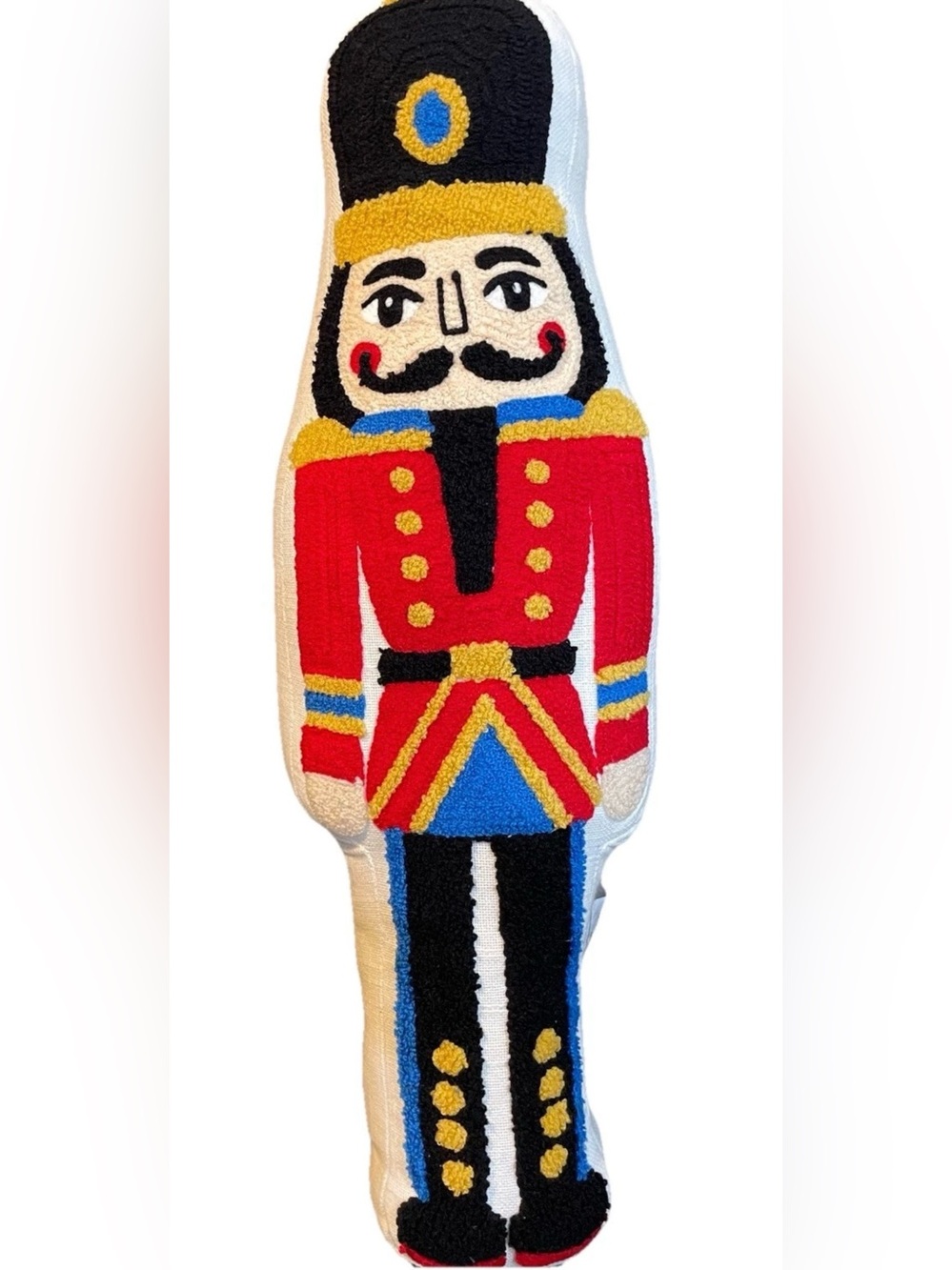 JMLE Christmas holiday Nutcracker 20.5" Shaped Decorative Pillow Embroidered